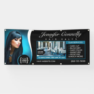 Elegant Black Hair Salon, Beauty Salon Banner