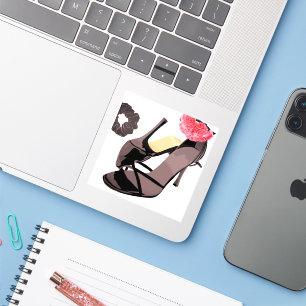 Elegant Black Heels & Carnation Art – Classy Femin