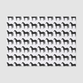 Elegant Black Horse Tissue Paper
