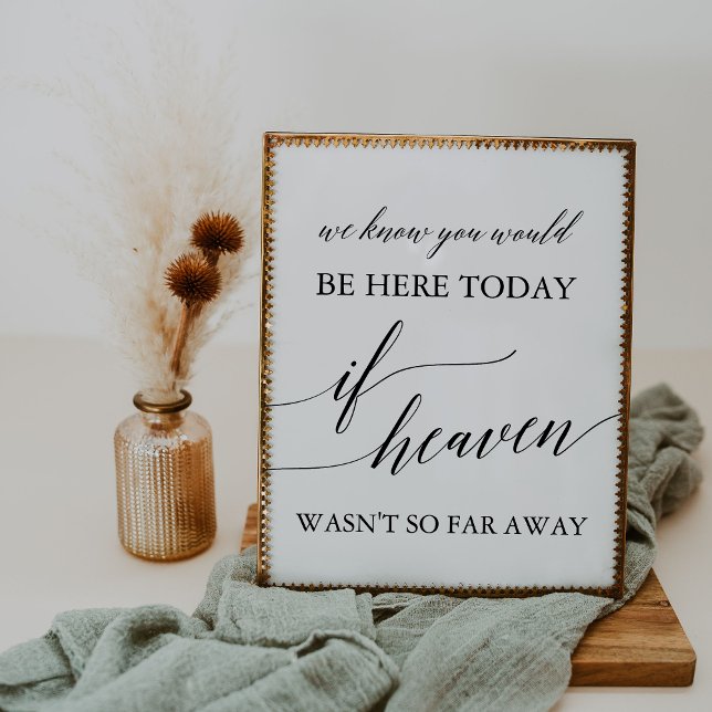 Elegant Black If Heaven Wasn't So Far Away Poster (Creator Uploaded)