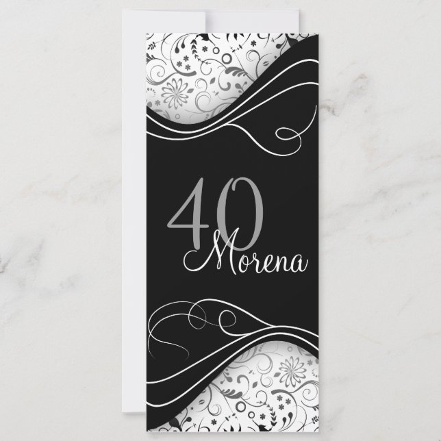 Elegant Black Invitation (Front)