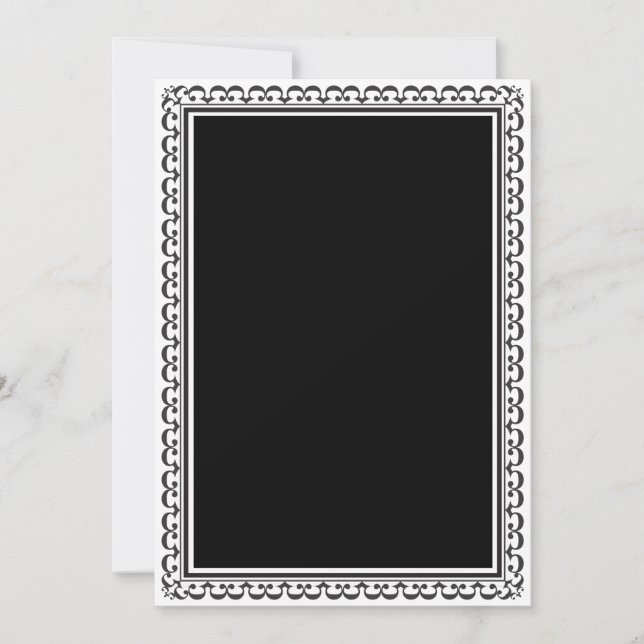 Elegant Black Invitation Template (Front)