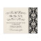 Elegant Black Ivory Damask Scrollwork Wedding