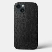 Elegant Black Leather Snakeskin Pattern
