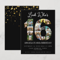 elegant black look who's 16 Photo Collage