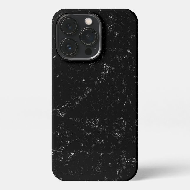 Elegant Black  Marble  iPhone Case (Back)