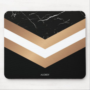 Elegant Black Marble Mouse Mat