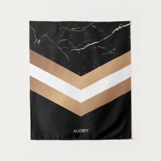 Elegant Black  Marble Tapestry