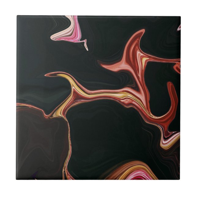 Elegant Black Marble Texture Background Tile (Front)