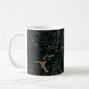 Elegant Black Marble: Textured Background Coffee Mug