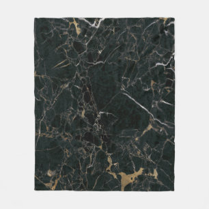Elegant Black Marble: Textured Background Fleece Blanket