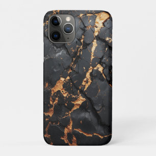 Elegant Black Marble with Gold Veins Modern Art iPhone 11 Pro Case