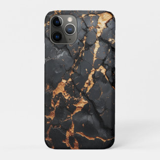 Elegant Black Marble with Gold Veins Modern Art iPhone 11 Pro Case