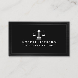 Elegant black metallic legal  business card
