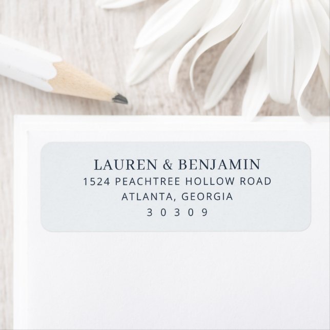 Elegant Black Minimalist Address Card (Insitu)