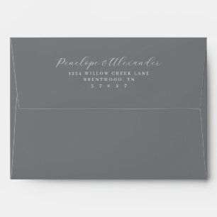 Elegant Black Minimalist Calligraphy Envelope