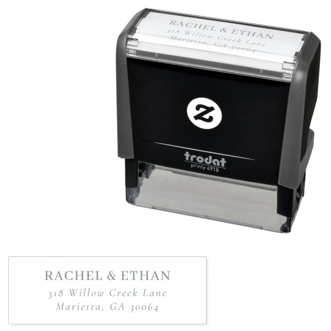 Elegant Black Minimalist Calligraphy Self-inking Stamp (In Situ)