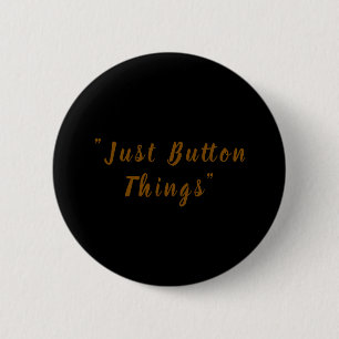 Elegant Black Minimalist Design Round Pinback 6 Cm Round Badge