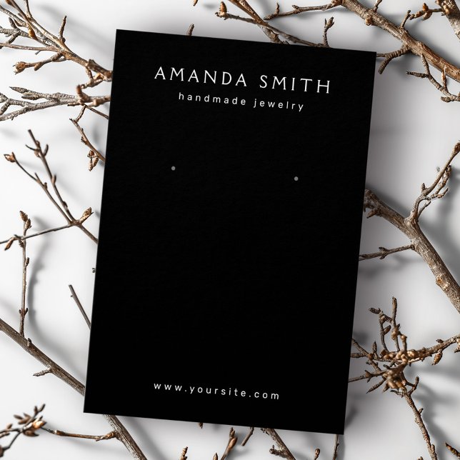 Elegant black minimalist earring display card (Elegant black minimalist earring display card)