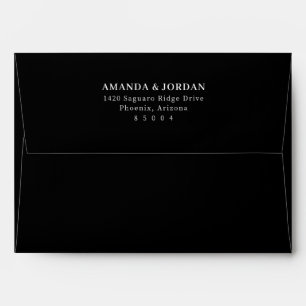 Elegant Black Minimalist Envelope