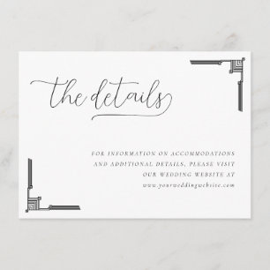 Elegant Black Minimalist Geometric Enclosure Card