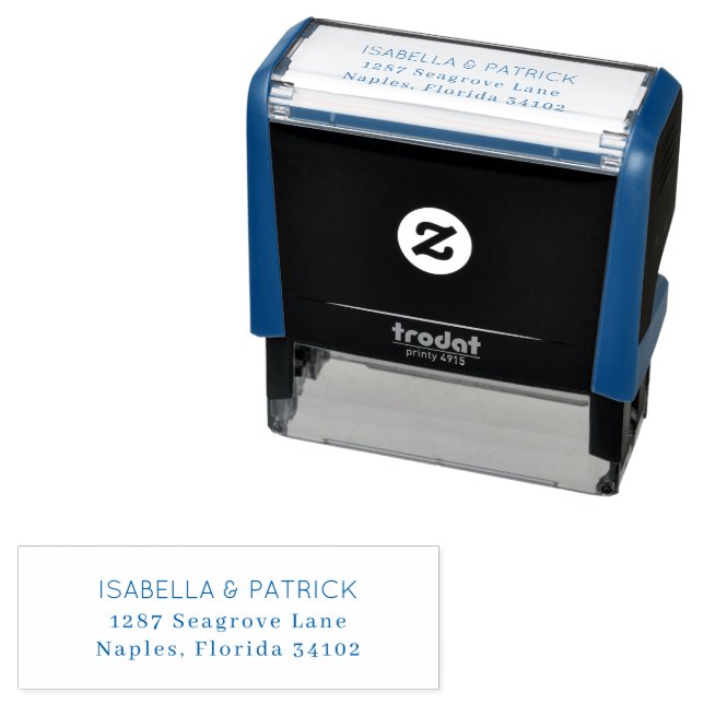 Elegant Black Minimalist Self-inking Stamp (In Situ)