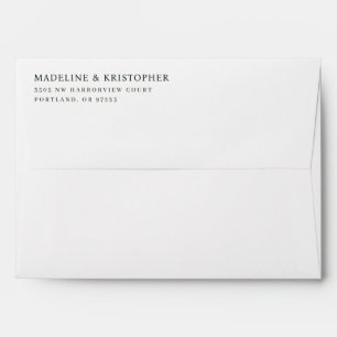 Elegant Black Minimalist Typographic Envelope