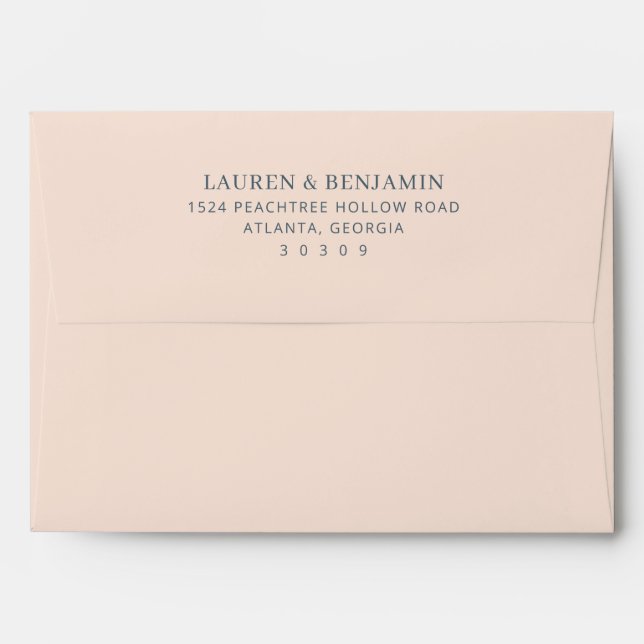 Elegant Black Minimalist Typographic Envelope (Back (Top Flap))