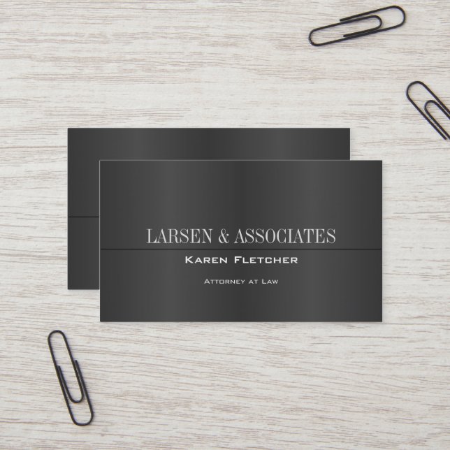 Elegant Black Modern Business Card Template (Front/Back In Situ)