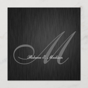 Elegant Black Monogram 2013 Graduation Invitation
