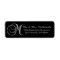 Elegant Black Monogram Letter 'M' Envelope Return