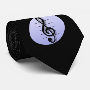 Elegant Black Music Note Tie