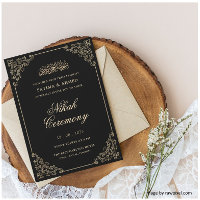 Elegant Black Nikah Muslim Wedding