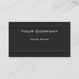 Elegant Black on Black Professional Business Card