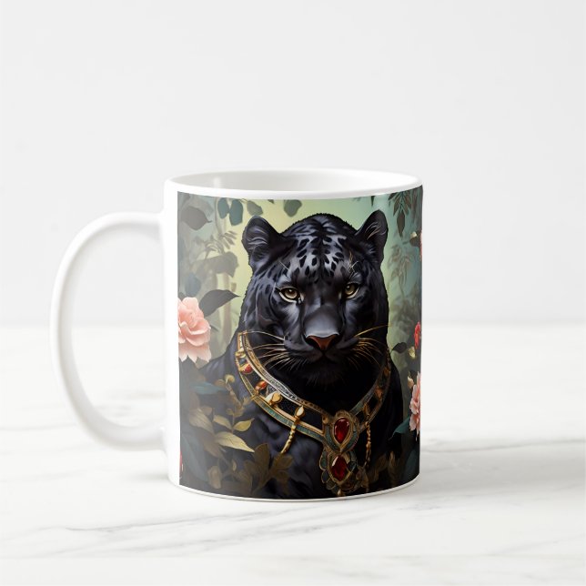 Elegant Black Panther  Coffee Mug (Left)