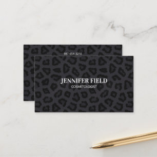 Elegant Black Panther Spots Appointment Card