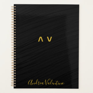 Elegant Black Pattern Daily Planner