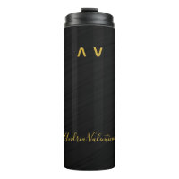 Elegant Black Pattern Premium Thermal Tumbler