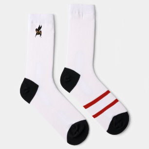 Elegant Black Pegasus Classic Carousel Horse Crew  Socks