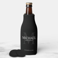Elegant Black Personalised Groomsmen