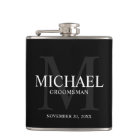 Elegant Black Personalised Groomsmen