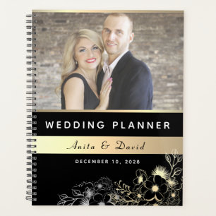 Elegant Black Photo Wedding Planner
