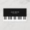 Elegant Black Piano Teacher Business Card