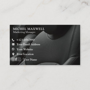 Elegant Black Premium Car Dealer/ Professional Business Card