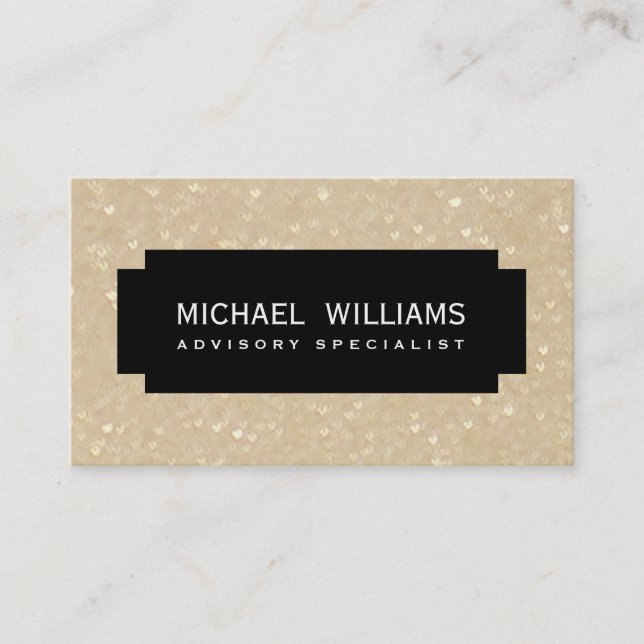 ELEGANT BLACK PROFESSIONAL GOLDEN DROPS BUSINESS CARD (Front)
