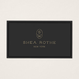 Elegant Black Professional Monogram 3D Typography