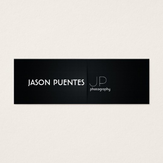 Elegant Black Professional Photography Mini Business Card