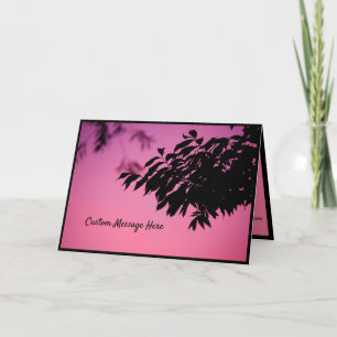 Elegant Black Purple Landscape Tree Branch Shadow Card