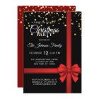 Elegant Black Red Bow Christmas Holiday Party