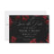 Elegant Black Red Floral Save The Date Invitation